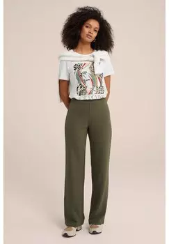 Брюки WE Fashion, зеленые