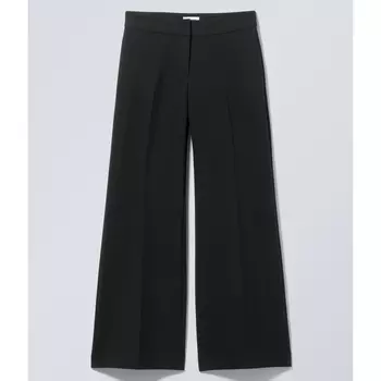 Брюки Weekday Fitted Cami With Flared Legs, черный