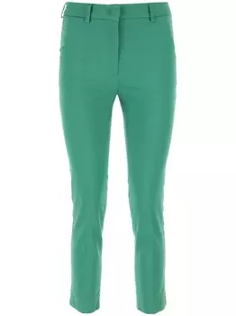 Брюки Weekend Max Mara из эластичного хлопка Gineceo, зеленый