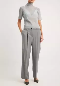 Брюки WEITE MIT MITTELHOHER TAILLE NA-KD, серый