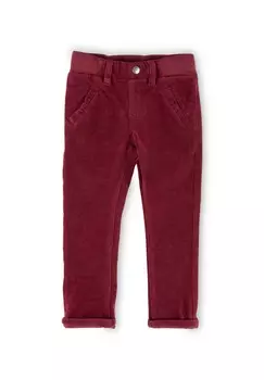 Брюки вельветовые розовые какаду, детские Sigikid, красный