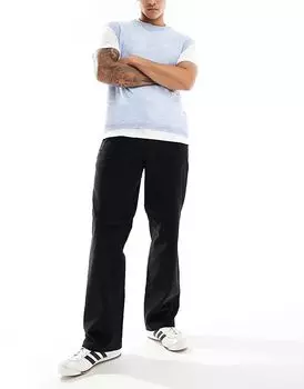 Брюки вельветовые с плоским передом черного цвета Dickies