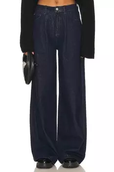 Брюки WeWoreWhat High Rise Pleated Wide Leg, цвет Wash