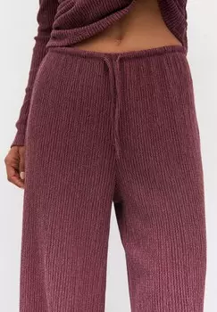 Брюки WIDE FLOWING PULL&BEAR, Бордо