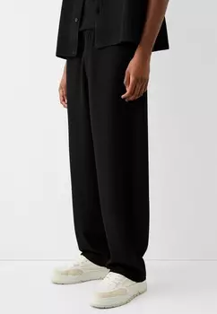 Брюки WIDE-LEG Bershka, черный