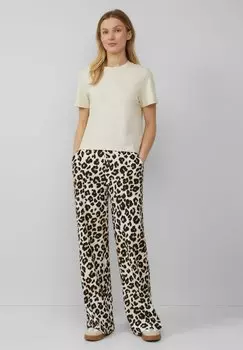 Брюки WIDE-LEG MIT LEO-MUSTER s.Oliver, кремовый