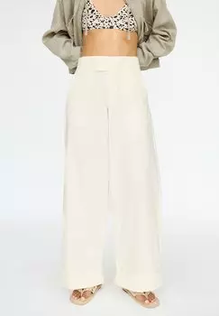 Брюки WIDE-LEG PULL&BEAR, белый