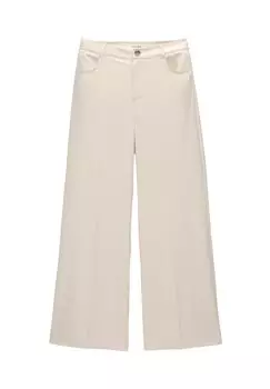 Брюки Wide Leg PULL&BEAR, бежевые