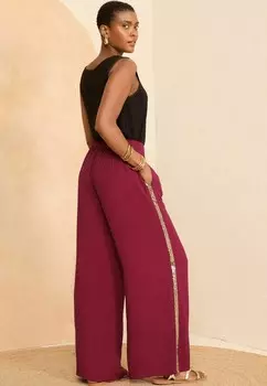 Брюки WIDE Love & Roses, красный