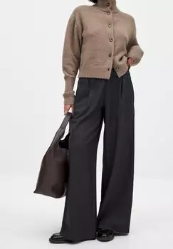 Брюки WIDE MID WAIST NA-KD, темно-серый