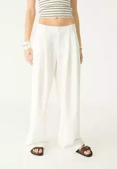 Брюки WIDE Stradivarius, бежевый