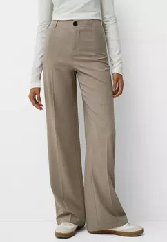Брюки WIDE-TAILORED Bershka, бежевый