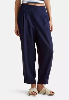 Брюки WITH PLEATS , United Colors of Benetton, синий