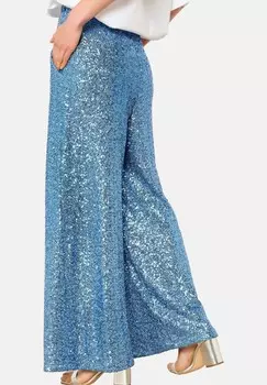 Брюки WITH SEQUINS LolaLiza, светло-голубой
