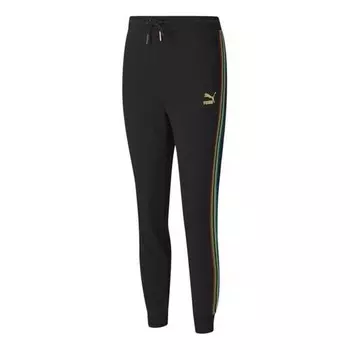 Брюки world resonance series drawstring knitted trousers Puma, черный