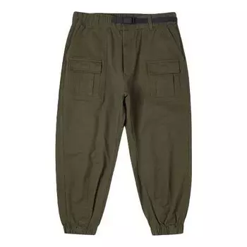 Брюки woven cargo pants 'olive green' Converse, зеленый