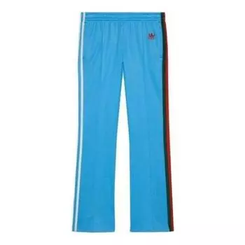Брюки x adidas cotton jersey sweatpants 'light blue' Gucci, голубой