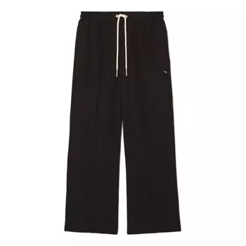 Брюки x ami wide leg pants 'black' Puma, черный