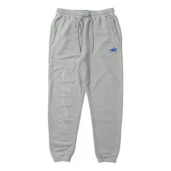 Брюки x awake ny fleece pants asia sizing 'dark grey heather game royal' Air Jordan, серый