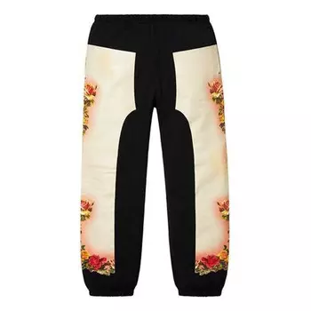 Брюки x jean paul gaultier floral print sweatpants 'white black yellow' Supreme, белый