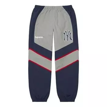 Брюки x new york yankees track pants 'grey navy' Supreme, серый