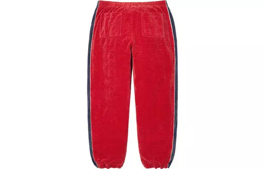 Брюки x nike velour track pant 'red grey' Supreme, красный