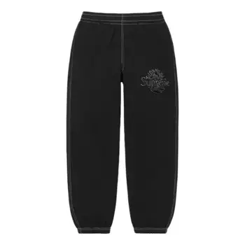 Брюки x timberland ss23 sweatpants 'black' Supreme, черный