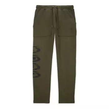 Брюки x travis scott jumpman jack fleece pants asia sizing 'cargo khaki' Air Jordan, хаки