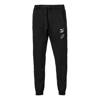 Брюки x tyakasha track pants 'black white' Puma, черный