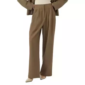 Брюки Yas Dakota high waist, коричневый