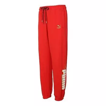 Брюки yotox sweatpants 'red white' Puma, красный