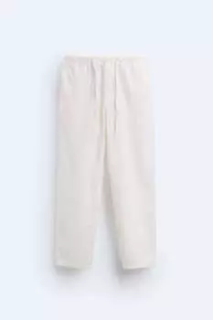 Брюки Zara Cotton-Linen, устрично-белый