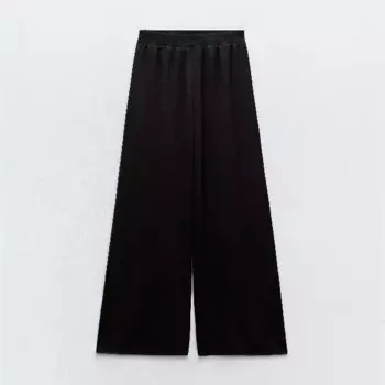Брюки Zara Flowing Palazzo, черный