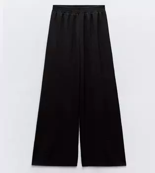 Брюки Zara Flowing Palazzo, черный