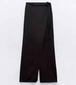 Брюки Zara Flowing Wrap, черный