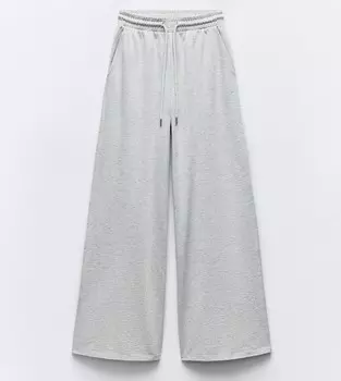 Брюки Zara Heavy Cotton, серый