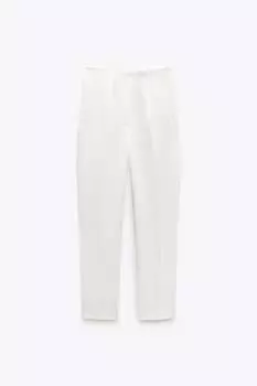 Брюки Zara High-waist, белый