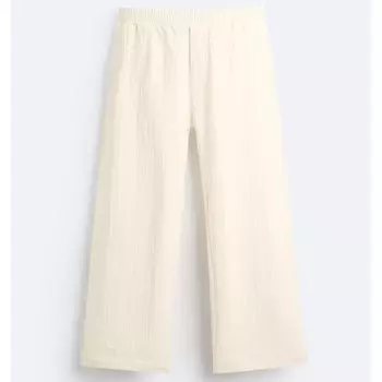 Брюки Zara Irregular Jacquard, белый