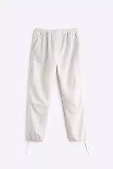 Брюки Zara Linen Blend Parachute, устрично-белый