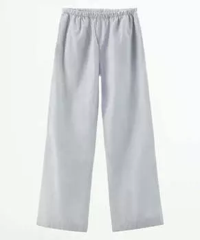 Брюки Zara Long Poplin, светло-серый