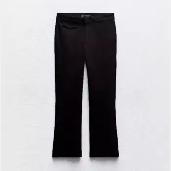 Брюки Zara Mini Flared, черный