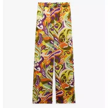 Брюки Zara, разноцветный