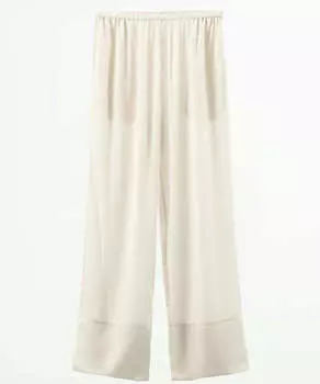 Брюки Zara Satin Pyjama-style, молочный