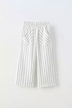 Брюки Zara Striped Plush Jersey, темно-серый
