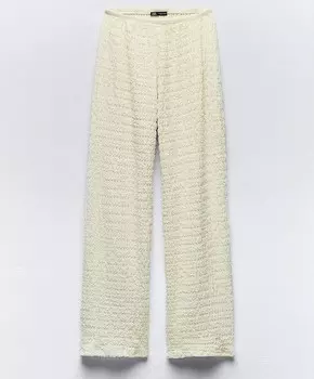 Брюки Zara Textured, белый