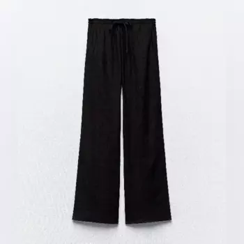 Брюки Zara Textured, черный