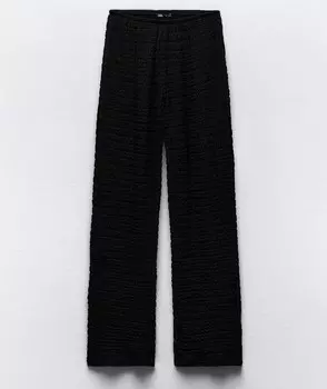 Брюки Zara Textured, черный