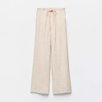 Брюки Zara Textured, кремовый