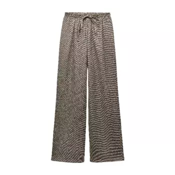 Брюки Zara Textured Straight-leg, бежевый