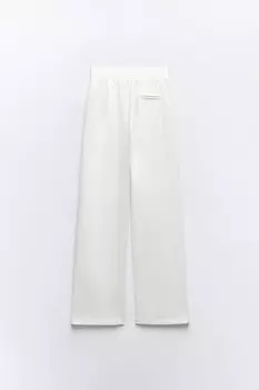 Брюки Zara Washed Interlock, экрю